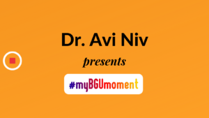 My BGU Moment: Dr. Avi Niv – Faculty