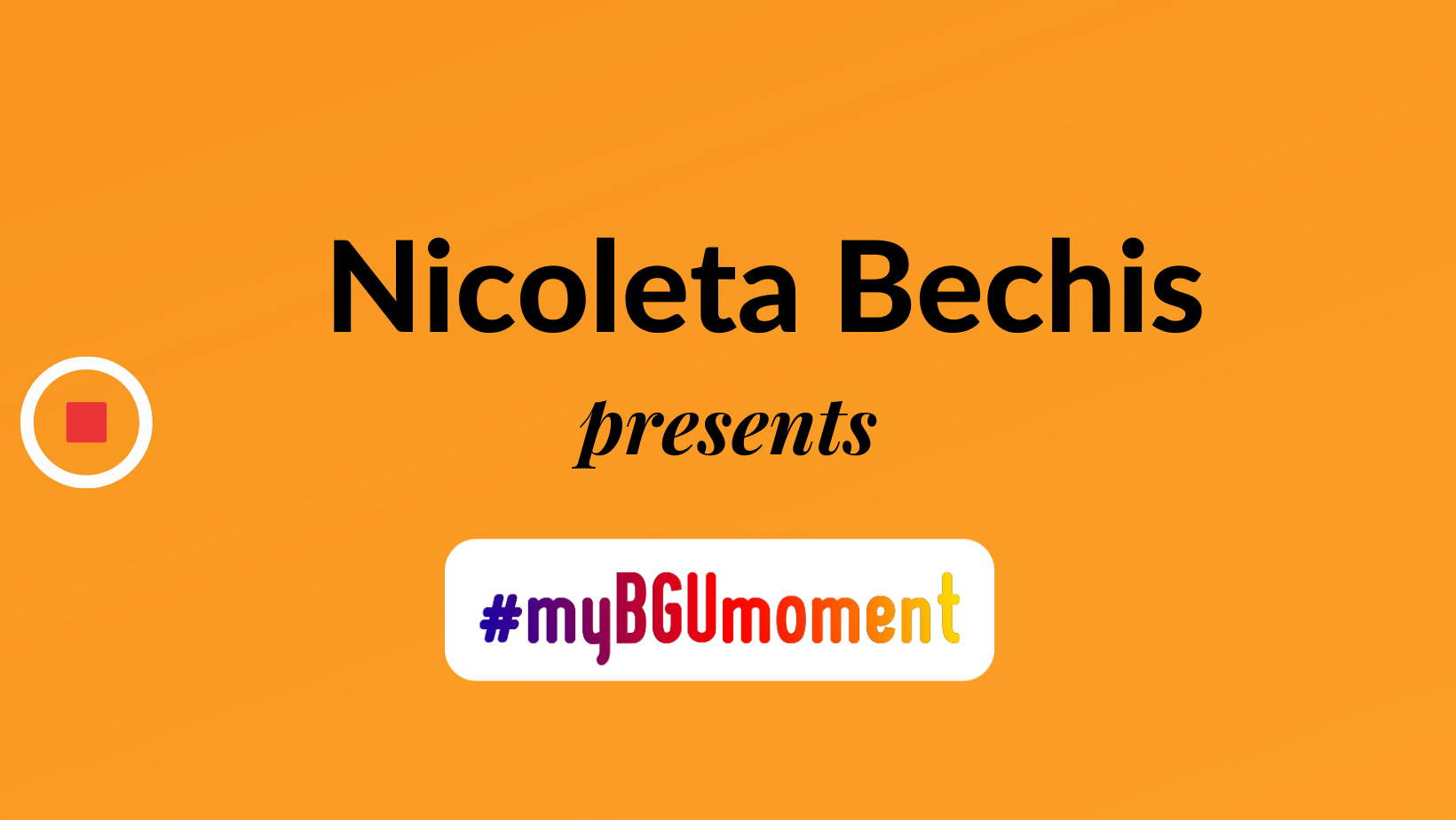 My BGU Moment: Nicoleta – Romania