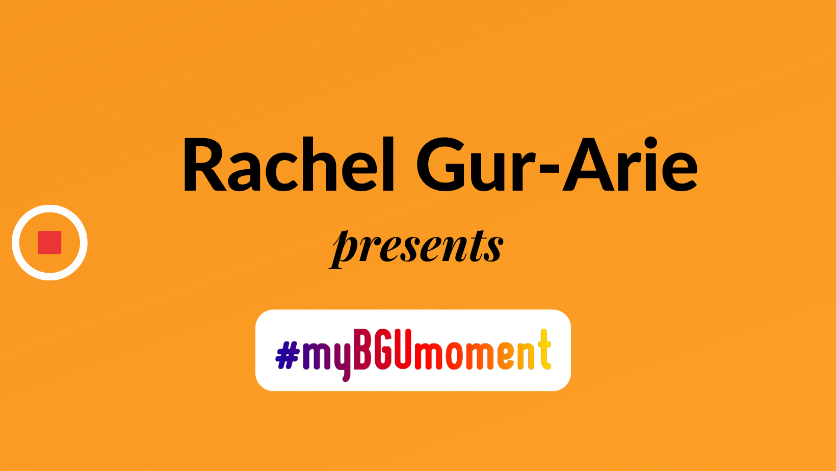 My BGU Moment: Rachel – USA