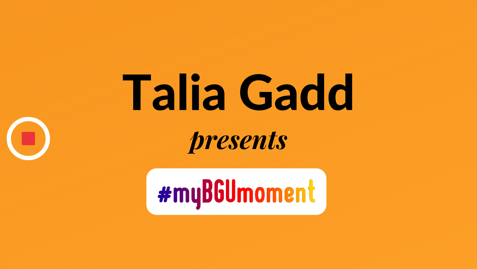 My BGU Moment: Talia – USA