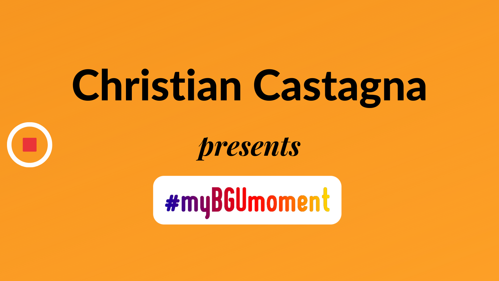 My BGU Moment: Christian – Italy